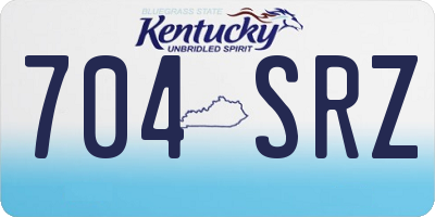 KY license plate 704SRZ