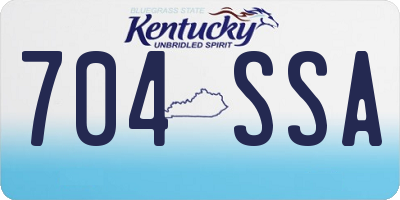 KY license plate 704SSA