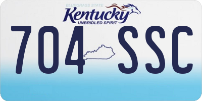 KY license plate 704SSC