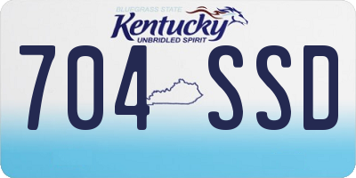 KY license plate 704SSD