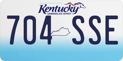 KY license plate 704SSE