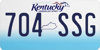 KY license plate 704SSG