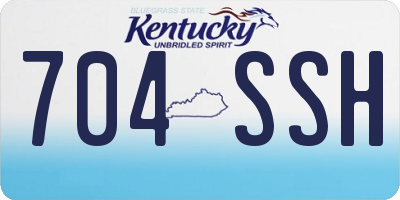 KY license plate 704SSH
