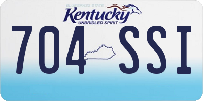 KY license plate 704SSI
