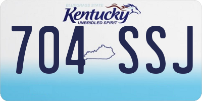 KY license plate 704SSJ