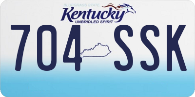 KY license plate 704SSK