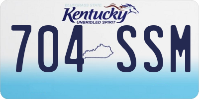 KY license plate 704SSM