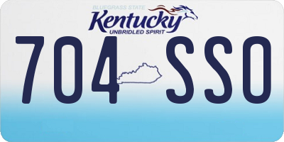 KY license plate 704SSO