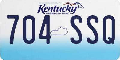 KY license plate 704SSQ