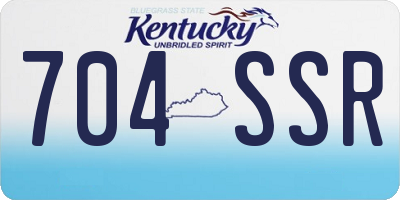 KY license plate 704SSR