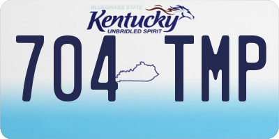 KY license plate 704TMP