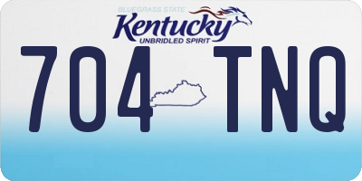 KY license plate 704TNQ