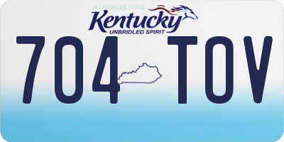 KY license plate 704TOV