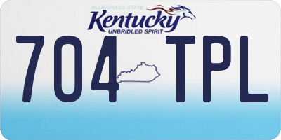KY license plate 704TPL