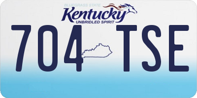 KY license plate 704TSE