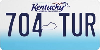 KY license plate 704TUR