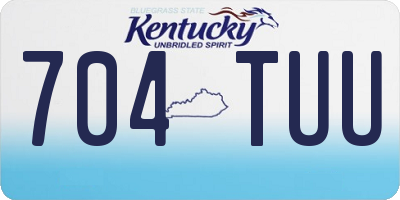 KY license plate 704TUU