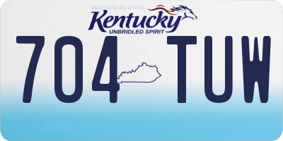 KY license plate 704TUW