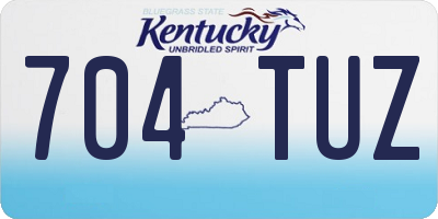 KY license plate 704TUZ