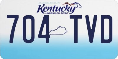 KY license plate 704TVD