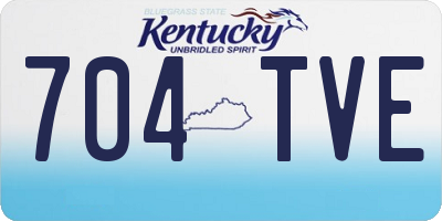 KY license plate 704TVE