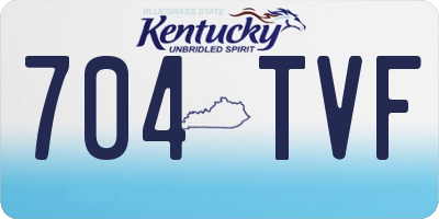 KY license plate 704TVF