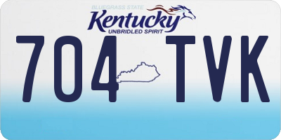 KY license plate 704TVK