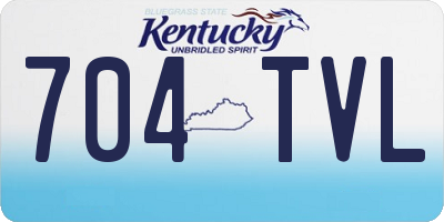 KY license plate 704TVL