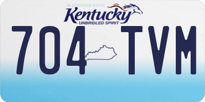 KY license plate 704TVM