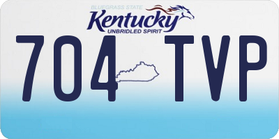KY license plate 704TVP