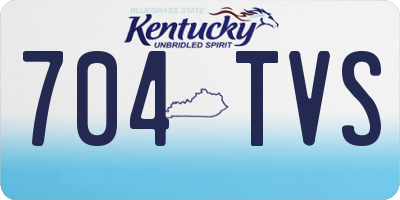 KY license plate 704TVS