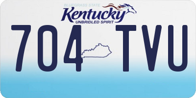 KY license plate 704TVU