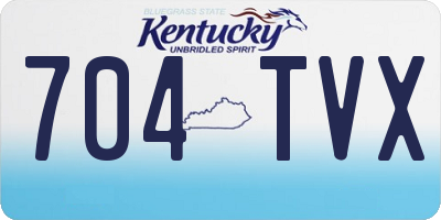 KY license plate 704TVX