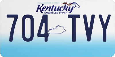 KY license plate 704TVY
