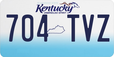 KY license plate 704TVZ