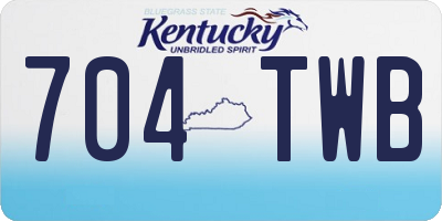 KY license plate 704TWB
