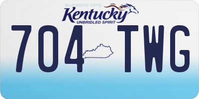 KY license plate 704TWG