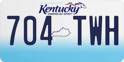 KY license plate 704TWH