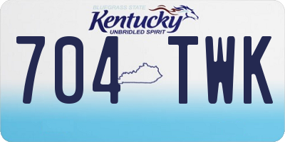 KY license plate 704TWK