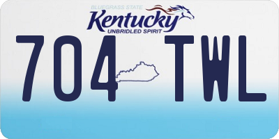 KY license plate 704TWL