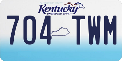 KY license plate 704TWM