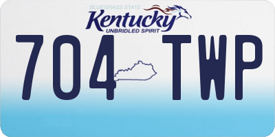 KY license plate 704TWP
