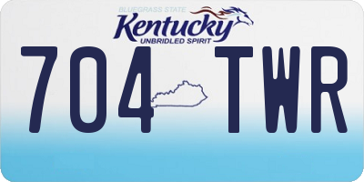 KY license plate 704TWR
