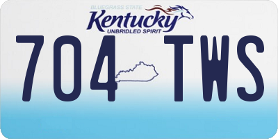 KY license plate 704TWS