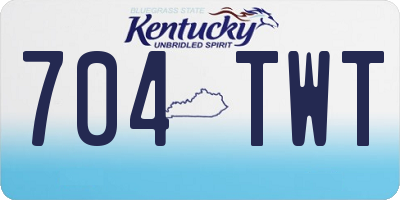 KY license plate 704TWT