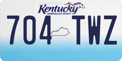 KY license plate 704TWZ