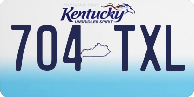 KY license plate 704TXL