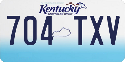 KY license plate 704TXV