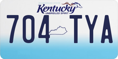 KY license plate 704TYA