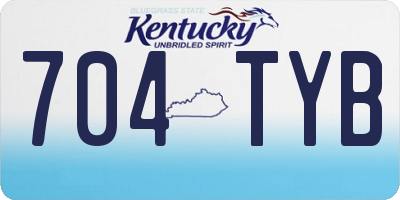 KY license plate 704TYB